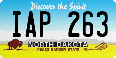 ND license plate IAP263