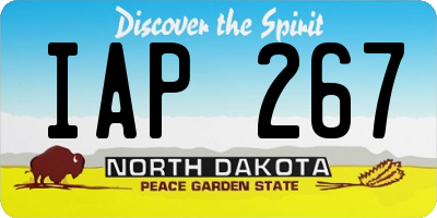 ND license plate IAP267