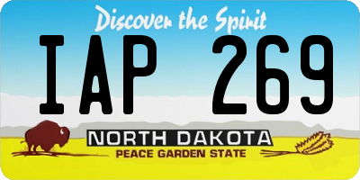 ND license plate IAP269