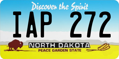 ND license plate IAP272