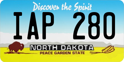 ND license plate IAP280