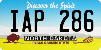 ND license plate IAP286