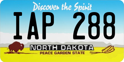 ND license plate IAP288