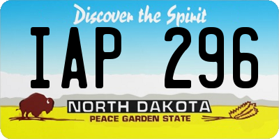 ND license plate IAP296