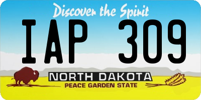 ND license plate IAP309