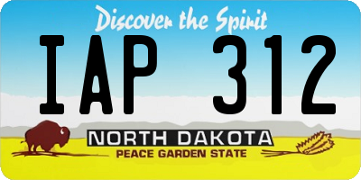 ND license plate IAP312