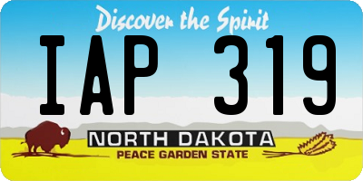 ND license plate IAP319