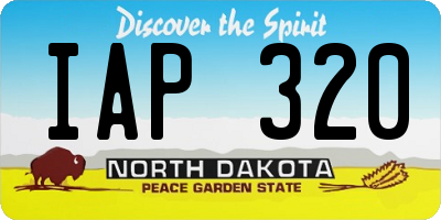ND license plate IAP320