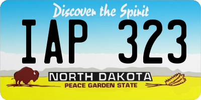 ND license plate IAP323