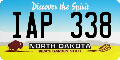 ND license plate IAP338