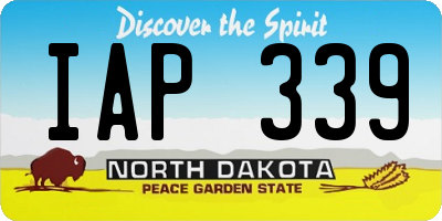ND license plate IAP339