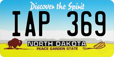 ND license plate IAP369