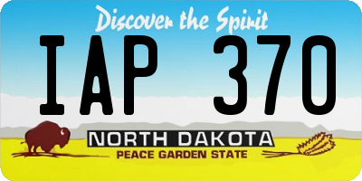 ND license plate IAP370