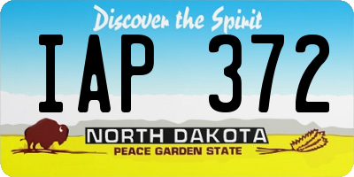 ND license plate IAP372