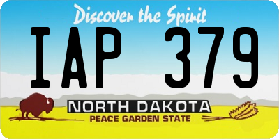ND license plate IAP379