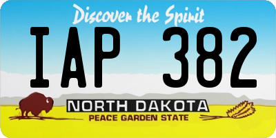 ND license plate IAP382
