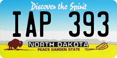 ND license plate IAP393