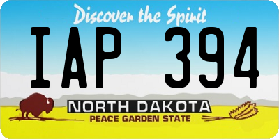ND license plate IAP394
