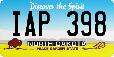 ND license plate IAP398