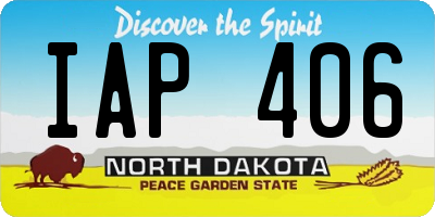 ND license plate IAP406