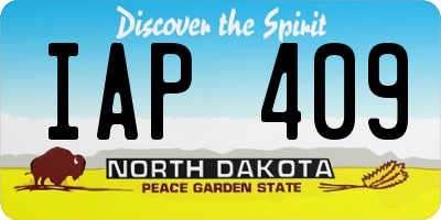 ND license plate IAP409