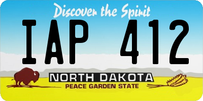 ND license plate IAP412