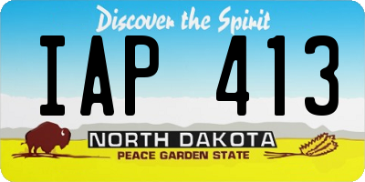 ND license plate IAP413