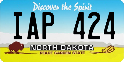 ND license plate IAP424