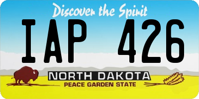 ND license plate IAP426
