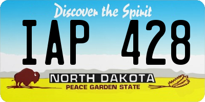 ND license plate IAP428