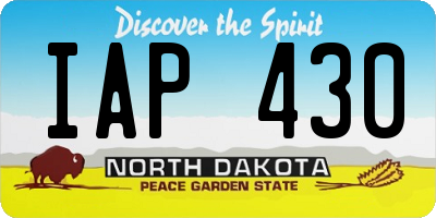 ND license plate IAP430