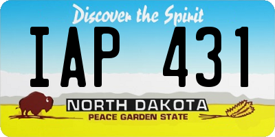 ND license plate IAP431