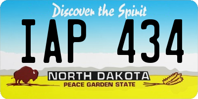 ND license plate IAP434