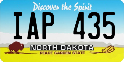 ND license plate IAP435