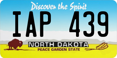 ND license plate IAP439
