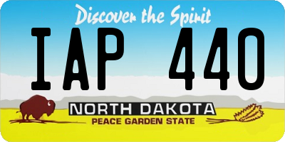 ND license plate IAP440