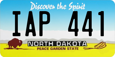 ND license plate IAP441