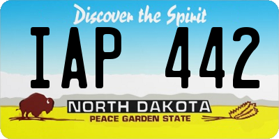 ND license plate IAP442