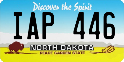 ND license plate IAP446