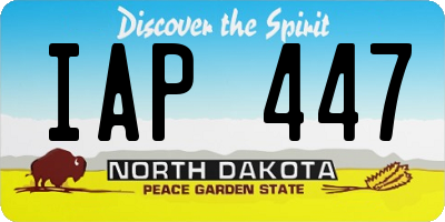 ND license plate IAP447