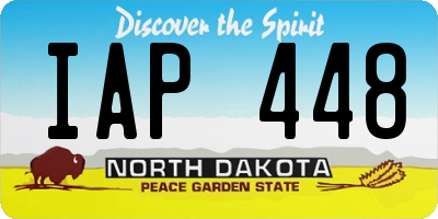 ND license plate IAP448