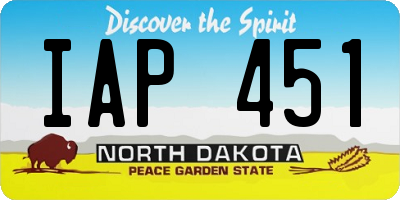ND license plate IAP451