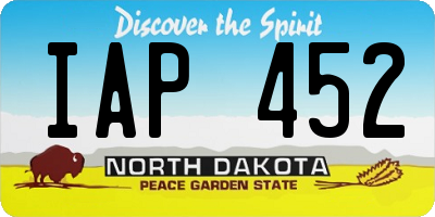 ND license plate IAP452