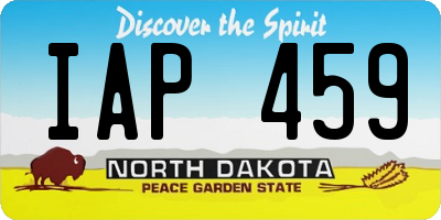 ND license plate IAP459