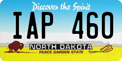 ND license plate IAP460
