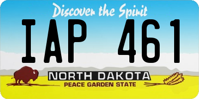 ND license plate IAP461