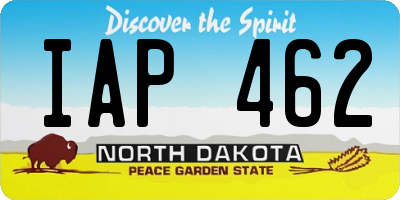 ND license plate IAP462