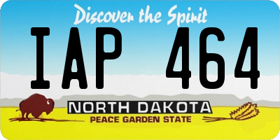 ND license plate IAP464