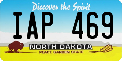 ND license plate IAP469