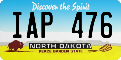 ND license plate IAP476